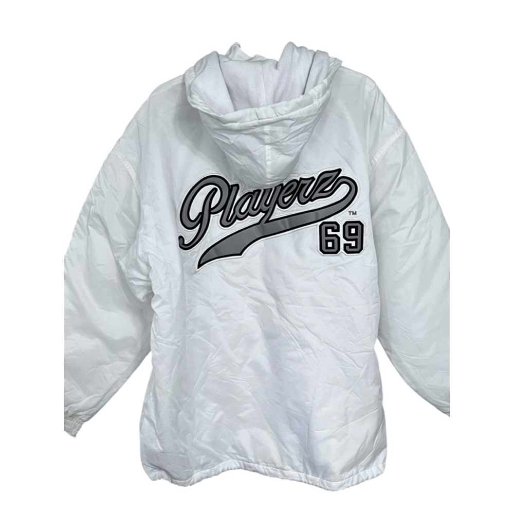 Playerz 69 NWT Vintage MLB Windbreaker Jacket Embroidered Size Large Hood USA
